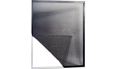 Telo Zanzariera Adesiva Poliestere Con Velcro Per Finestre CM.150 X 180 Nera