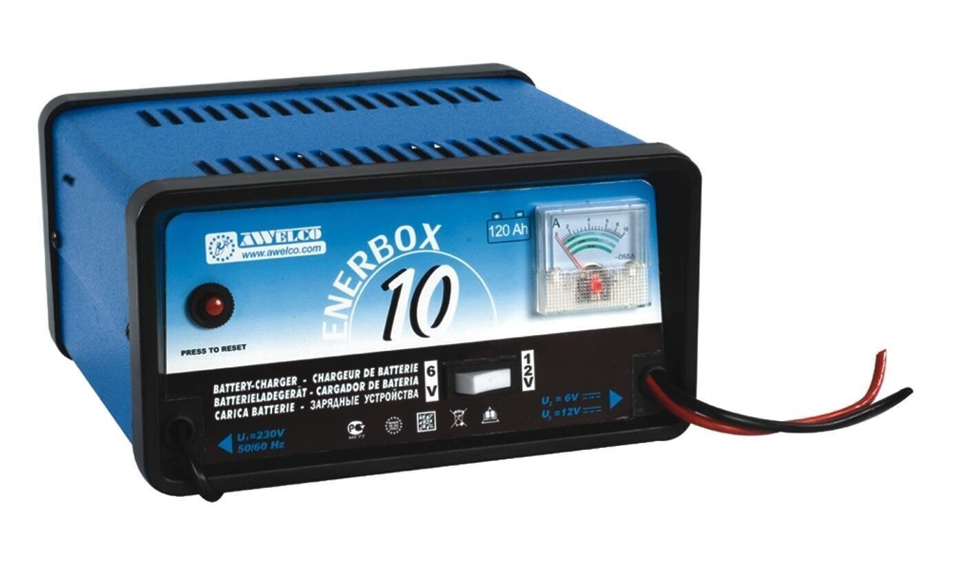 Caricabatterie 6-12V per Batteria 30-100 Ah Auto Moto Awelco Enerbox 10