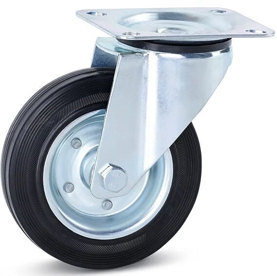 Ruota Carrello Girevole da 200 con Piastra