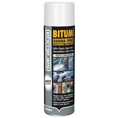 Guaina Spray Bitumi' Bianco Saratoga ml.500