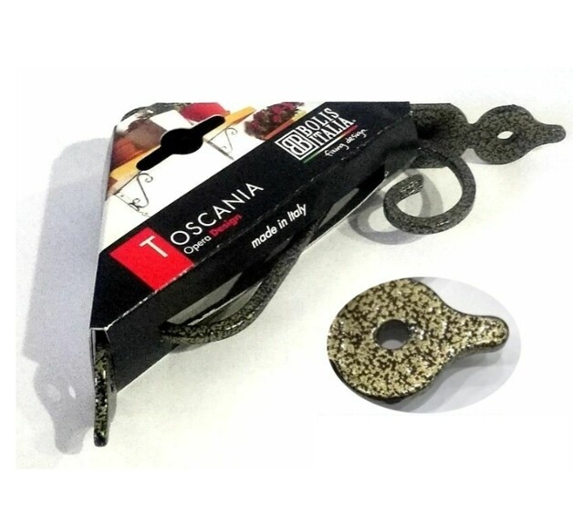 ReggiMensole Supporto Staffe Ferro Battuto ORO MARTELLATO  23X18
