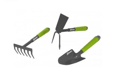 Set 3 Utensili da Giardino Rastrello Paletta Trapiantatore Ribimex Set 3 Utensili da Giardino Rastrello Paletta Trapiantatore Ribimex