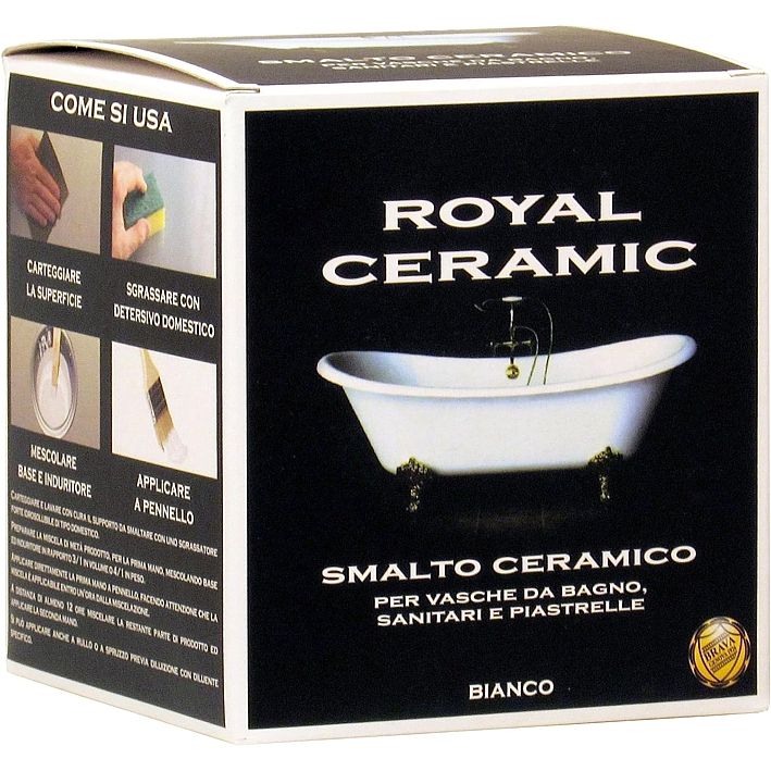 Smalto Ripara Vasca Bagno Ceramica Bianco Piastrelle 375 ml