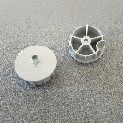 Ändtapp Ø54mm Fast 8mm Grå