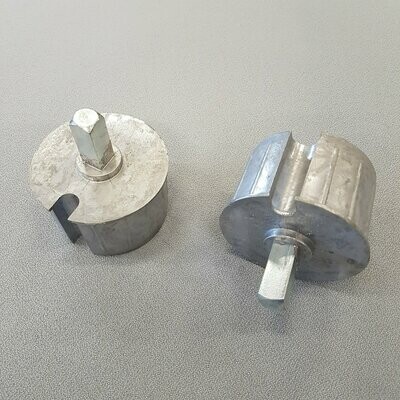 Ändtapp Ø78mm 13 x 33mm Alu
