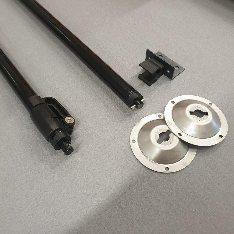 Teleskopstag Komplett Svart