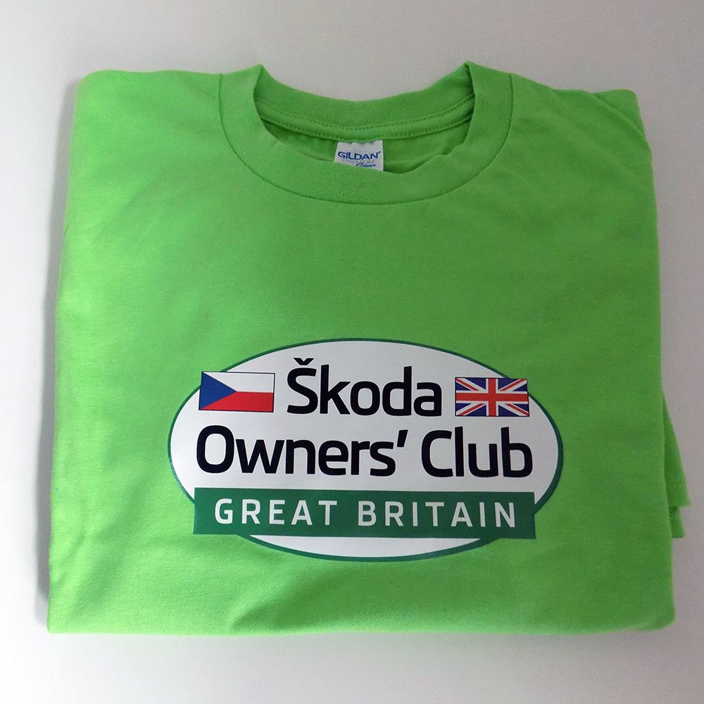 SIZE LARGE Skoda Owners Club Great Britain Logo T shirt