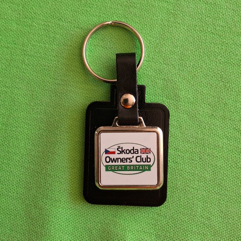 SOCGB Black Leather Key Ring