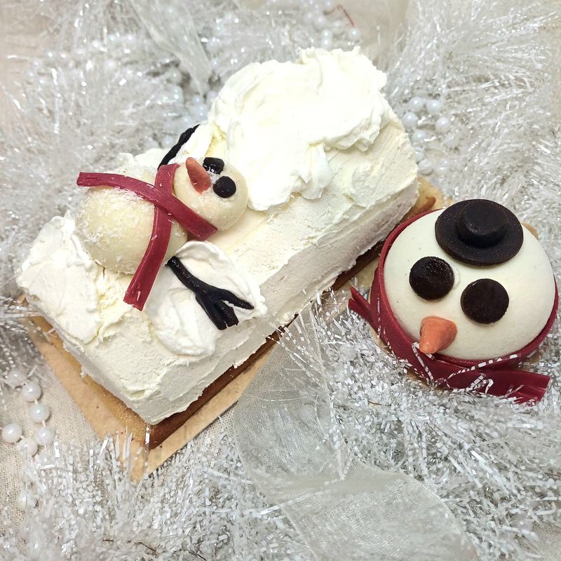 Bûche Bonhomme de neige 6 personnes