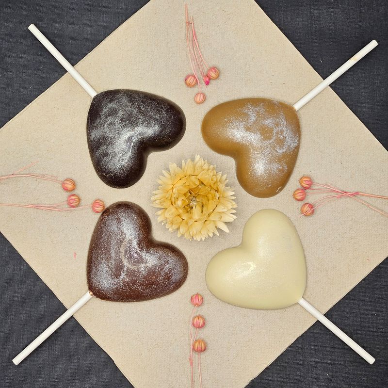 Sucettes en chocolat