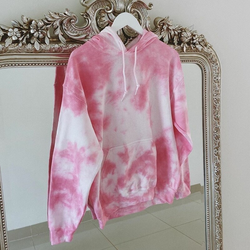 CANDY PINK TIE DYE HOODIE