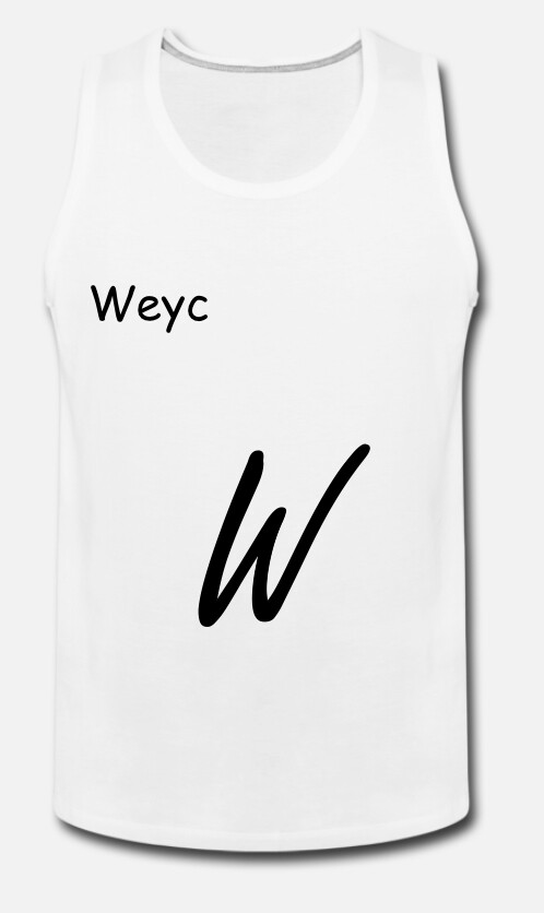 Weyc, Sport Shirt ohne Ärmel mit Logo, weiß Männer