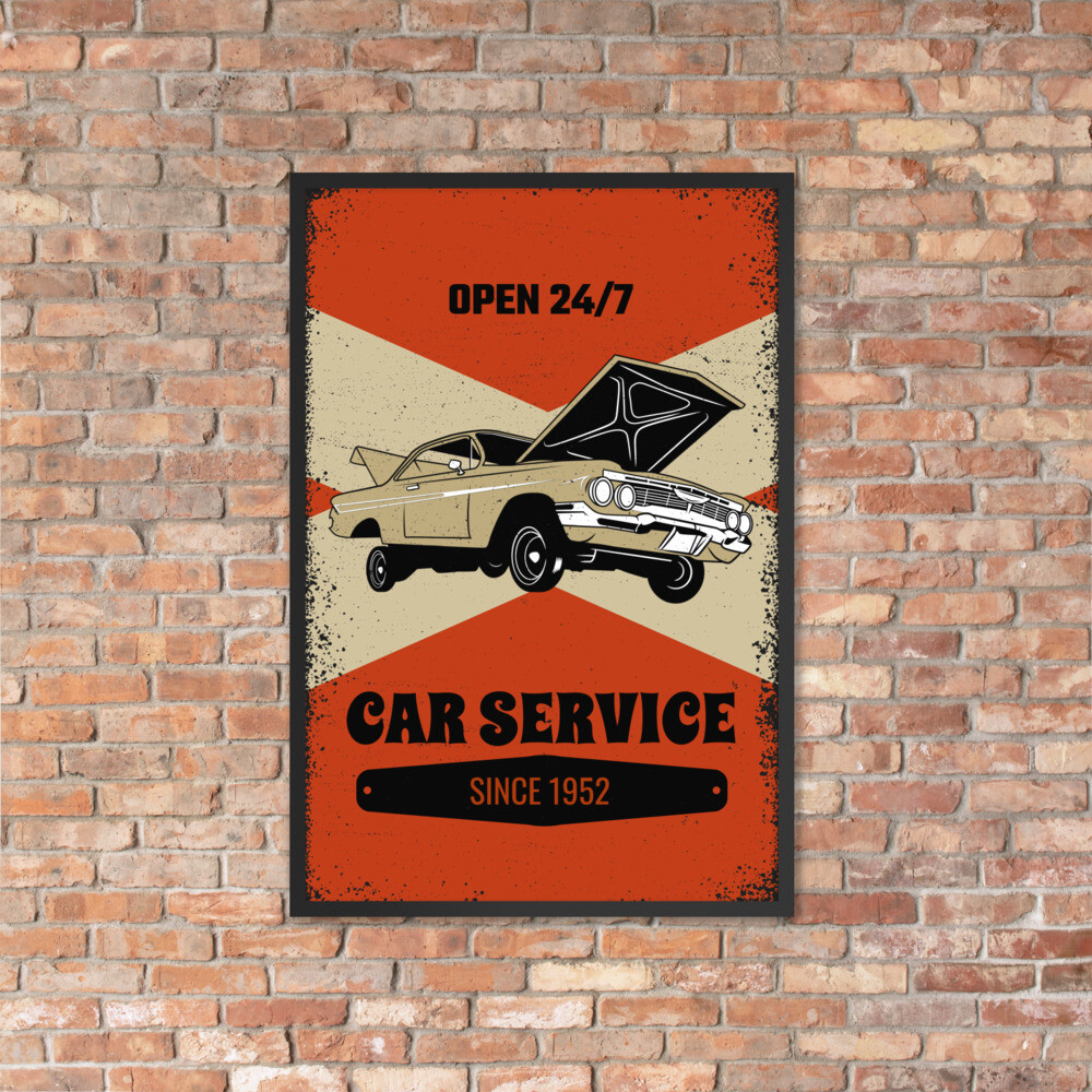 Framed poster &quot;Car Service&quot;