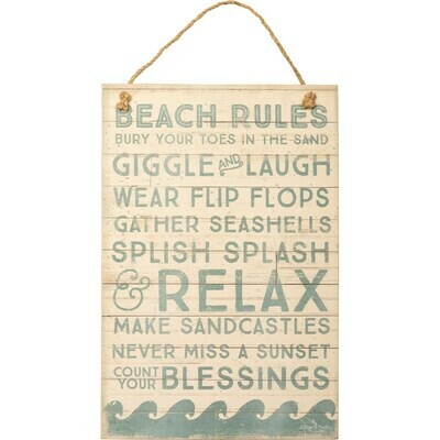 Beach Rules Wall Hanging