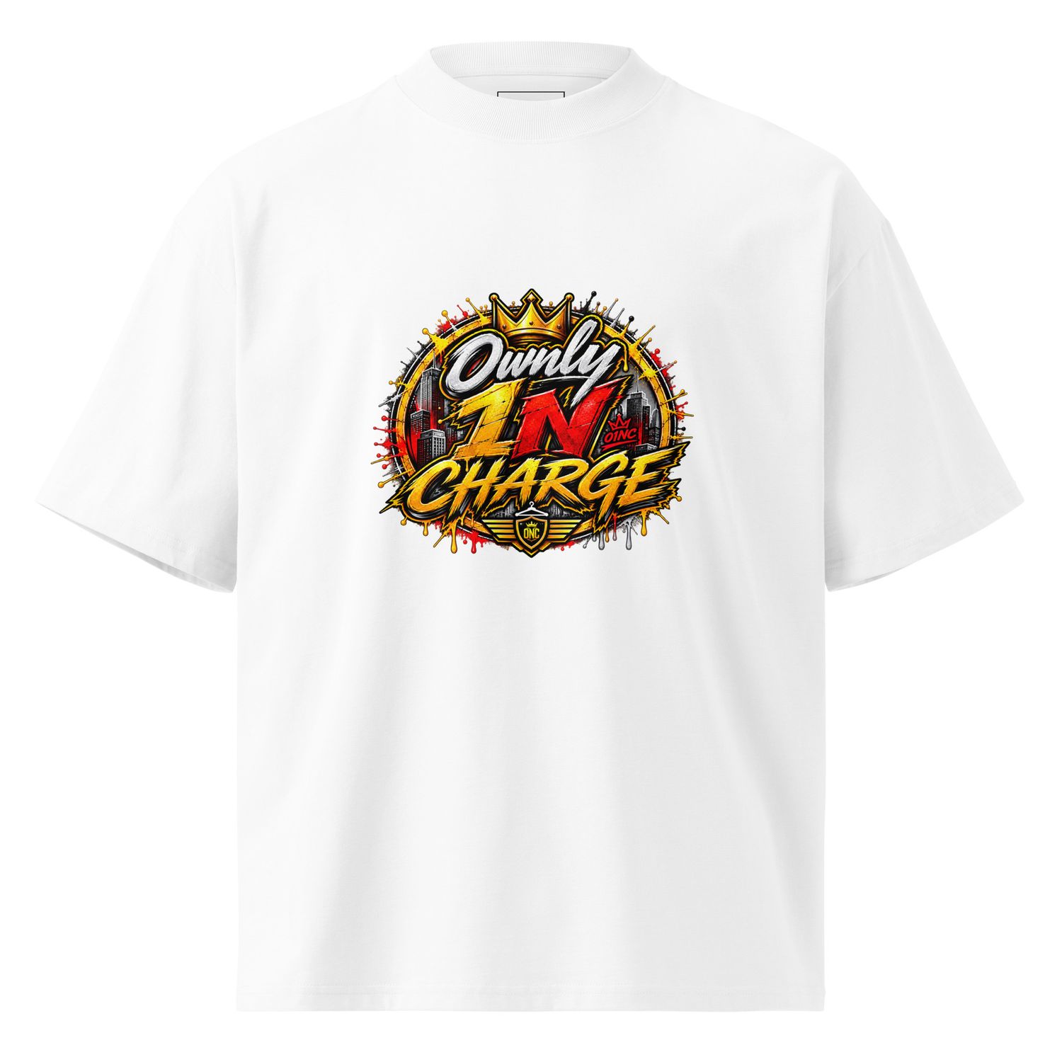Ownly 1N Charge Unisex organic oversized high neck t-shirt