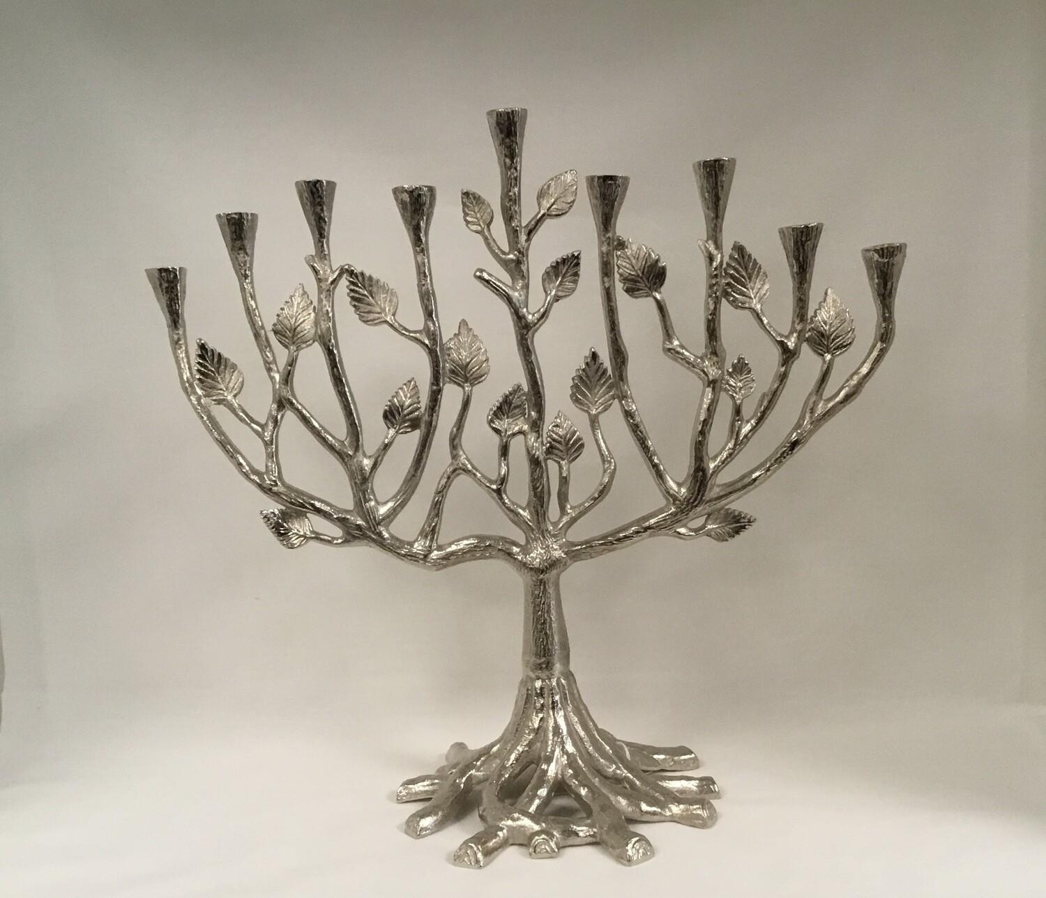 Tree of Life Metal Menorah