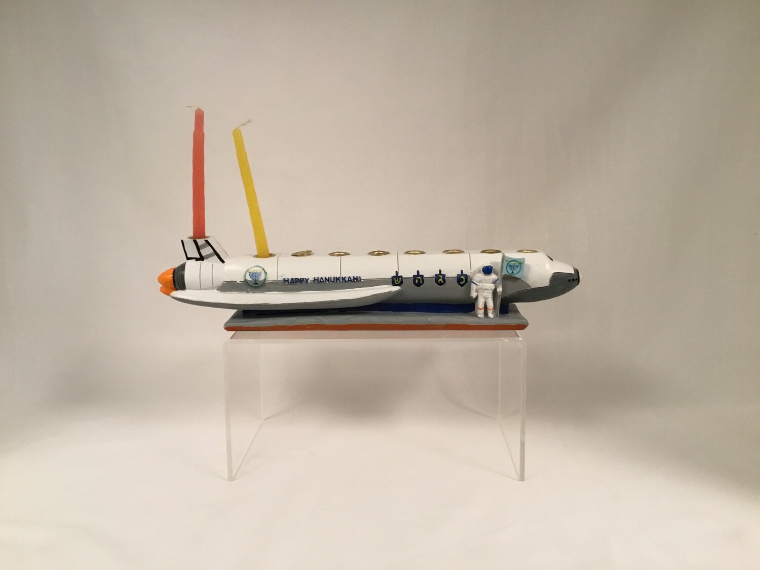 Poly Resin Space Ship Menorah