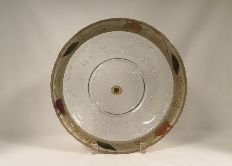 Glass Shallow Pomegranate Fruit Bowl