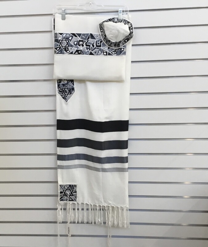 Magen David Tallit Set Black