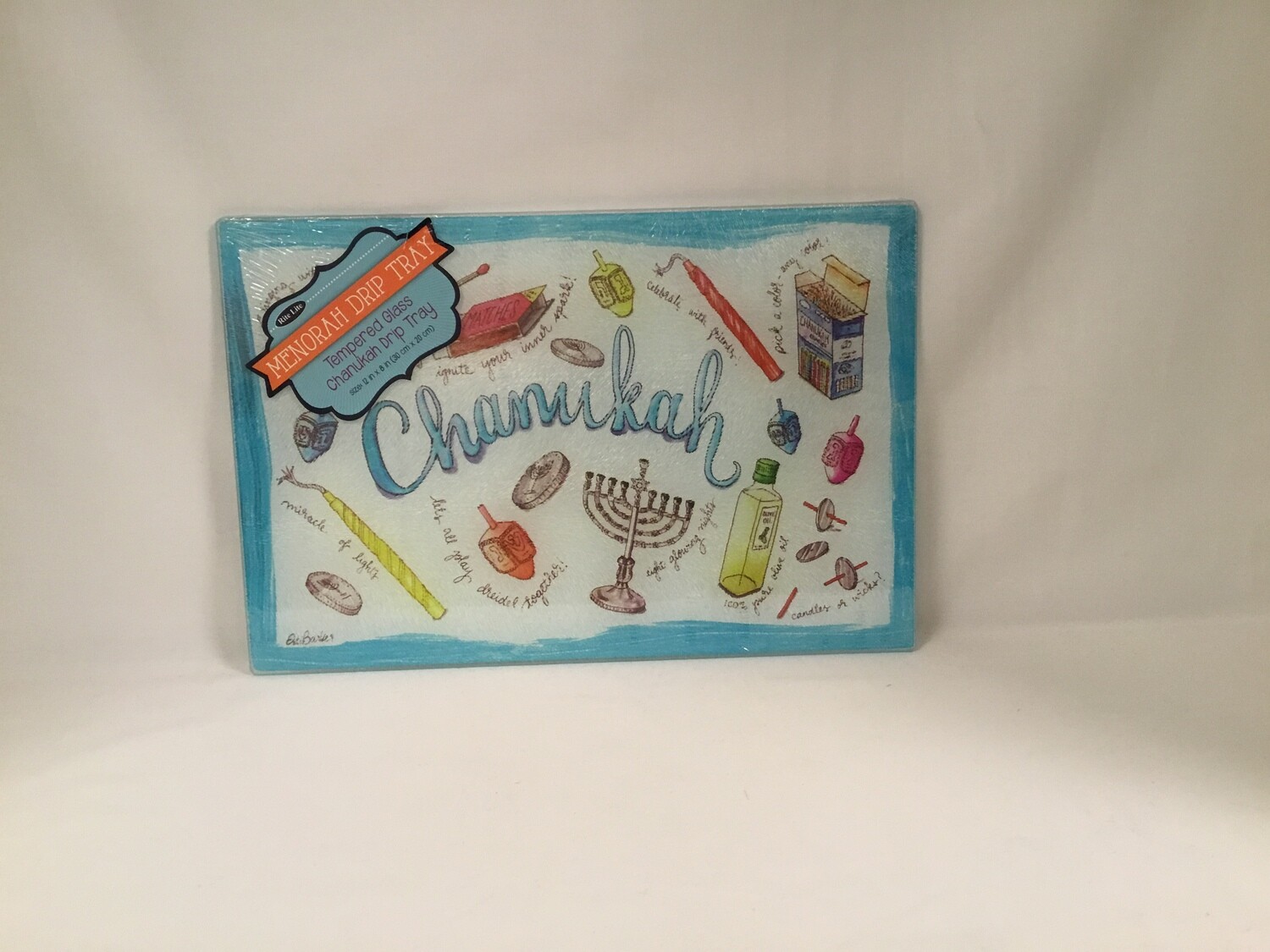 Chanukah Drip Tray - “Chanukah“ and Pictures