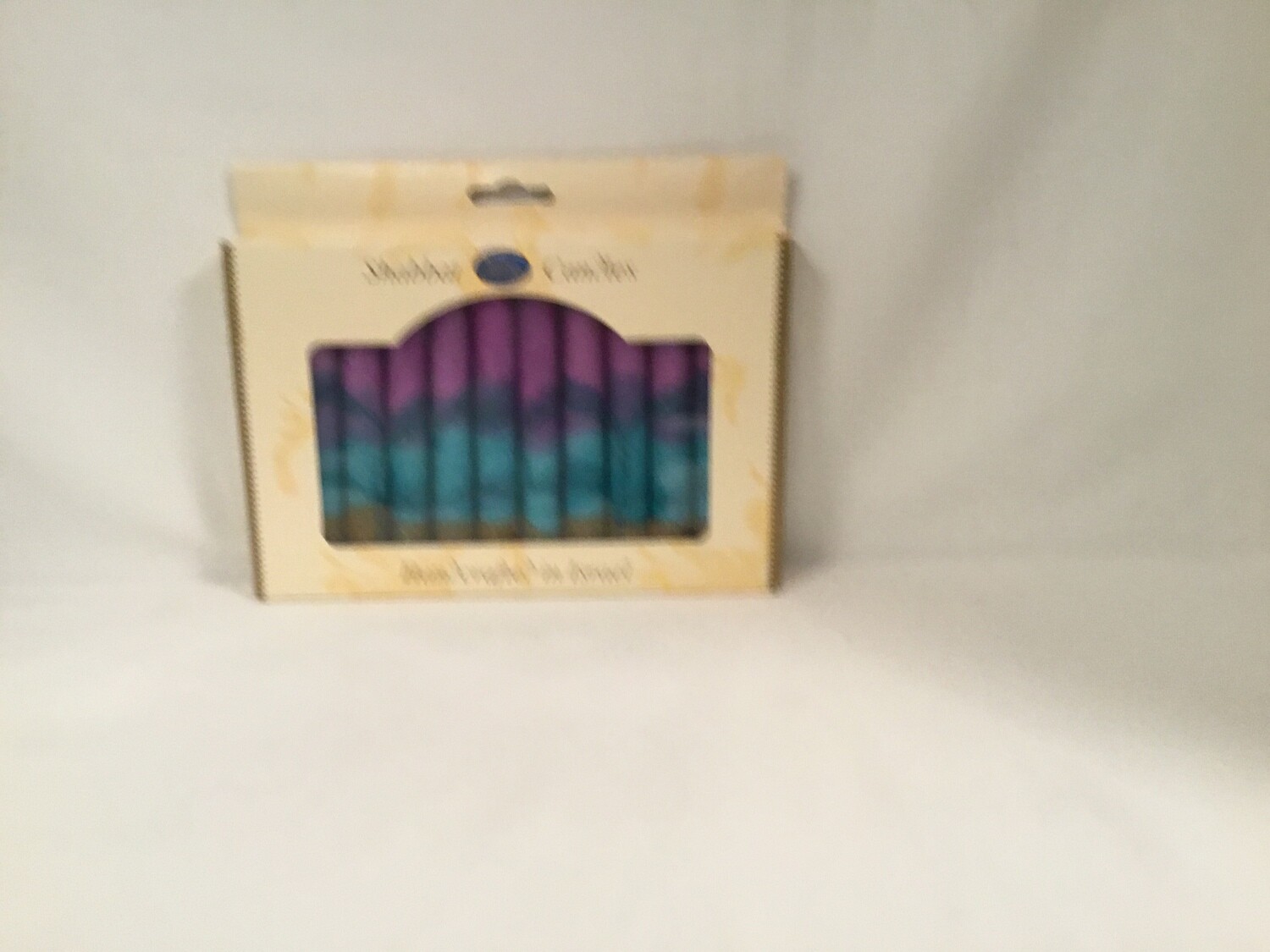Safed Violet  Shabbat Candles - 12