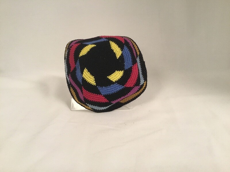Multi Color Whirlpool Knit Kippah Multi Color Whirlpool Knit Kippah