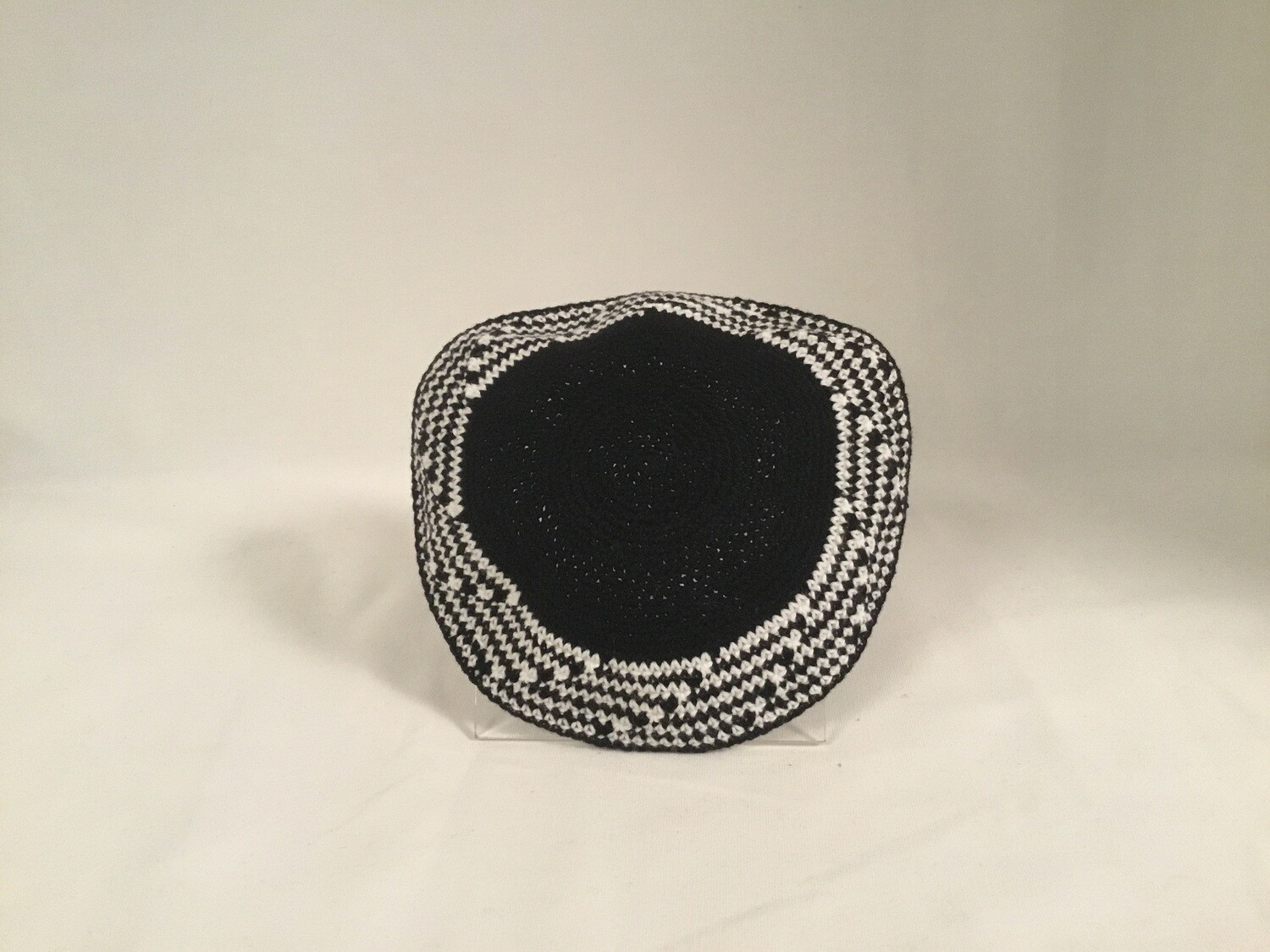 Knit Kippah - Black/White
