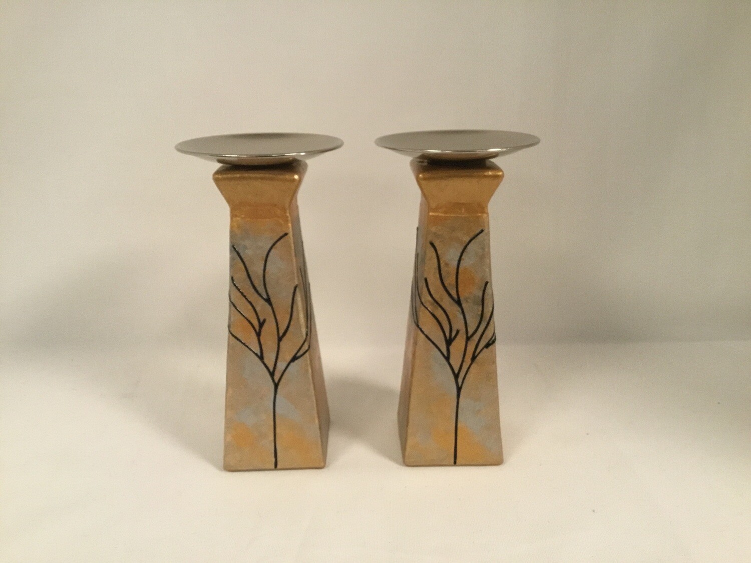 Gold/Silver Tree of Life Candlesticks - Royal