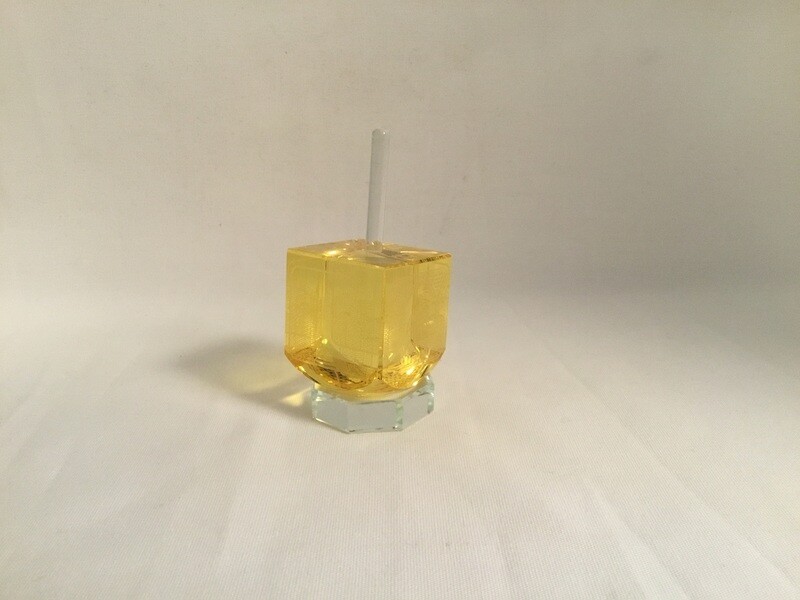 Crystal Dreidel-Amber Scenes of Jerusalem Crystal Dreidel-Amber Scenes of Jerusalem