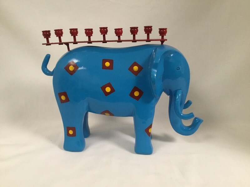 Elephant Menorah - Resin