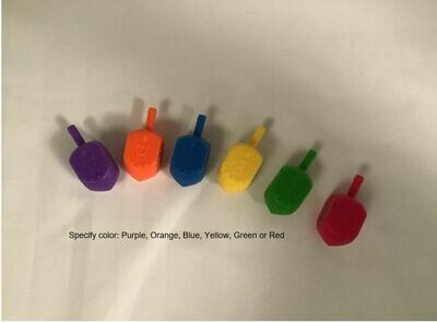 Plastic Dreidels- Assorted Colors