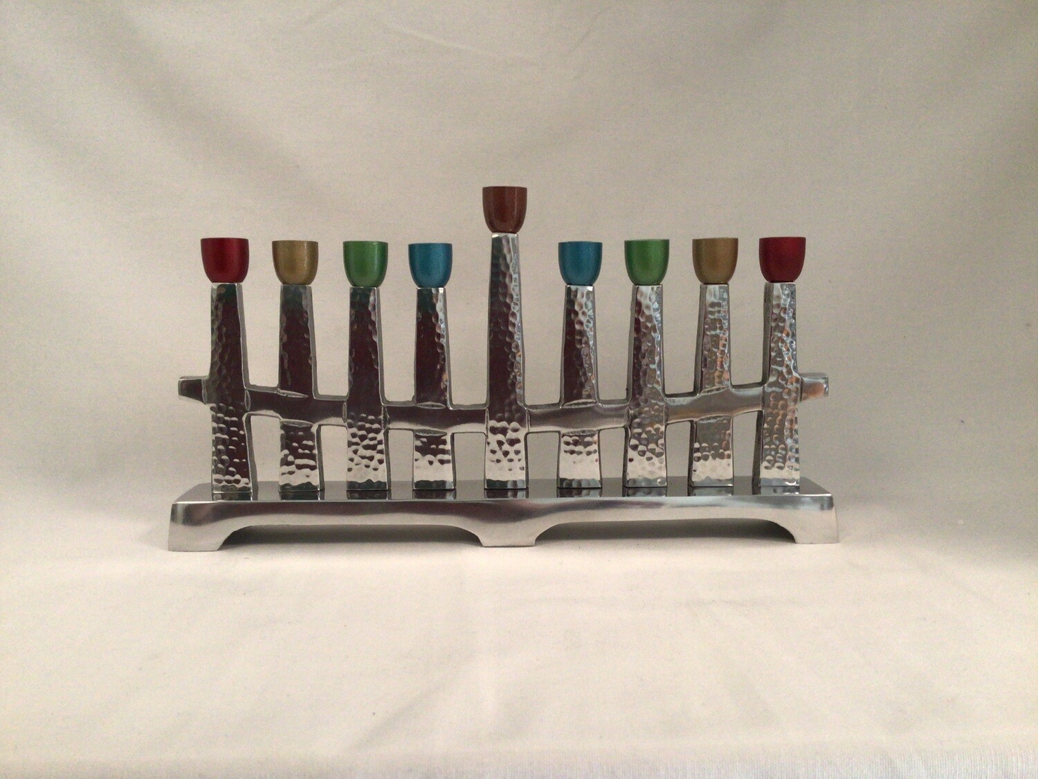 Colors on the Horizon Aluminum Menorah