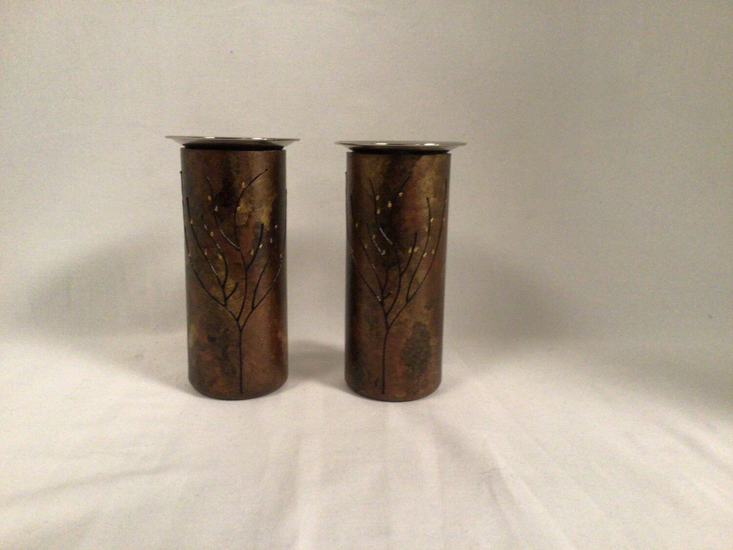 Round Tree of Life Candlesticks - Celebration