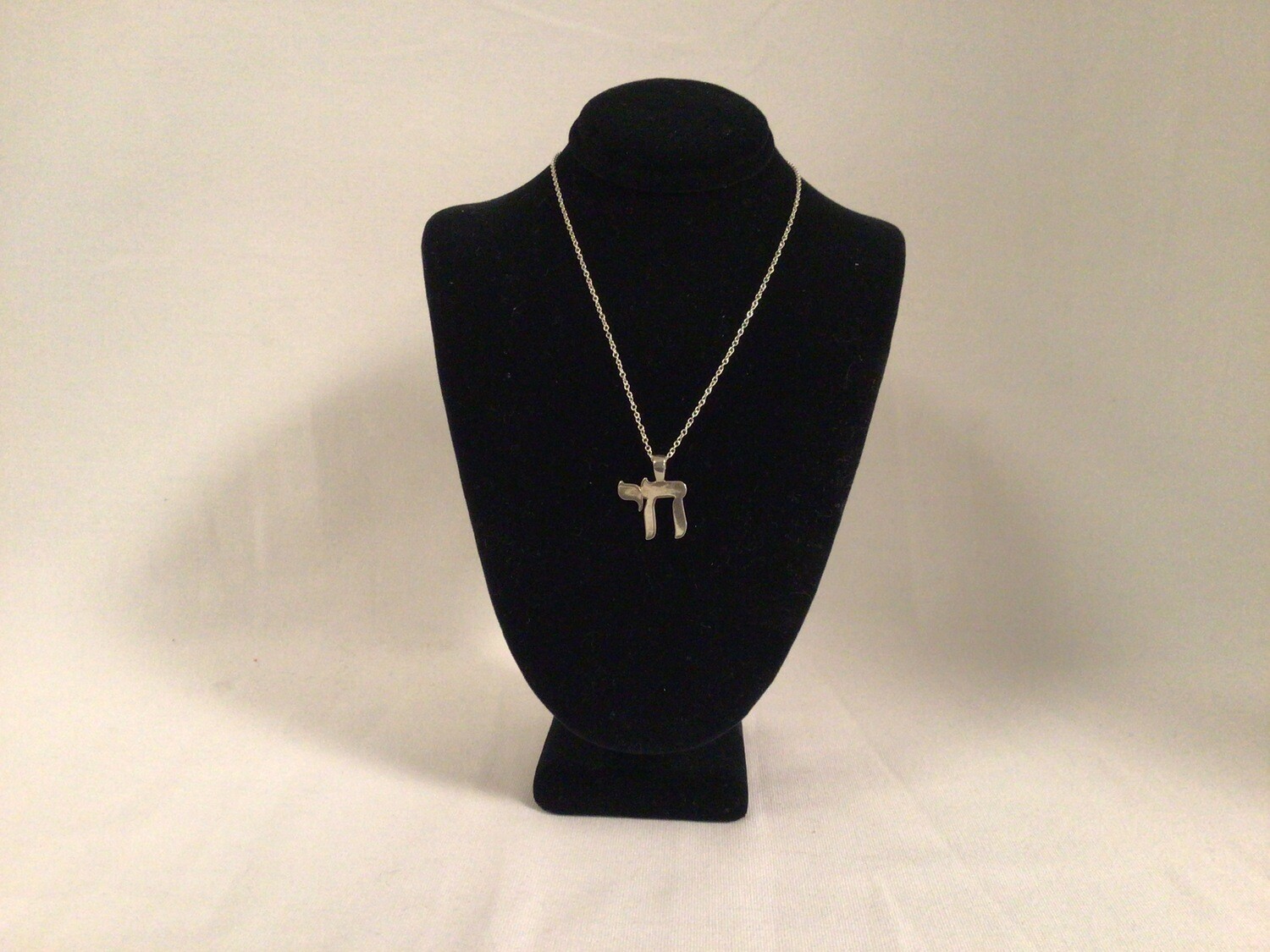 Sterling Silver Flat Chai on 18&quot; chain