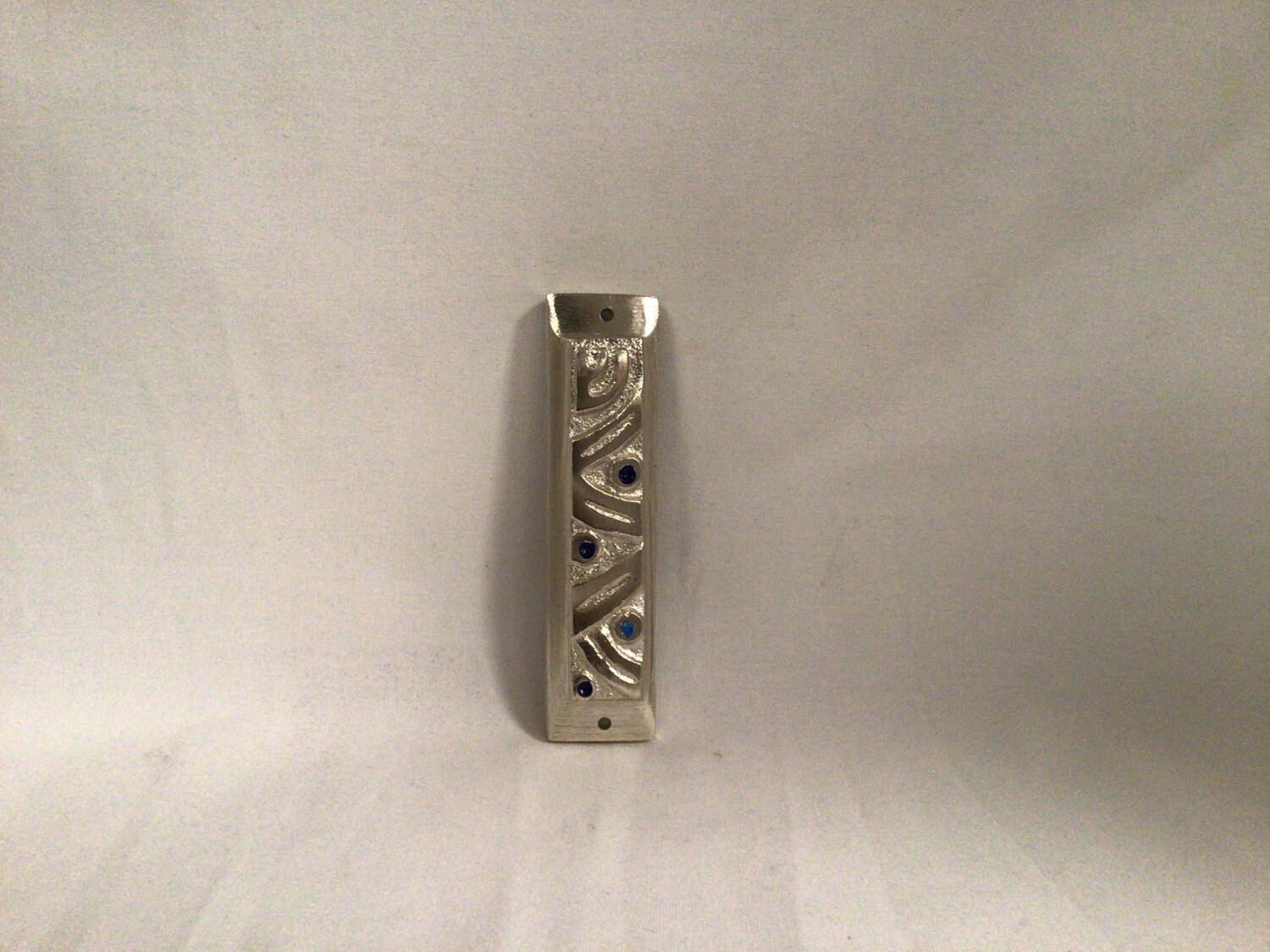 Modern Pewter Mezuzah 