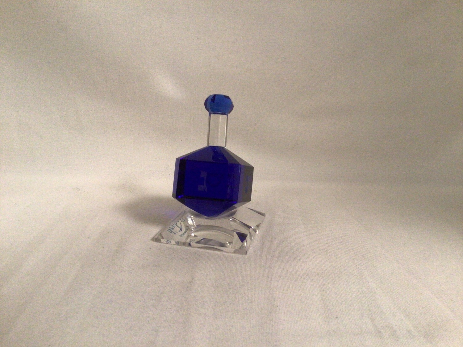 Dreidel on Stand Cobalt 