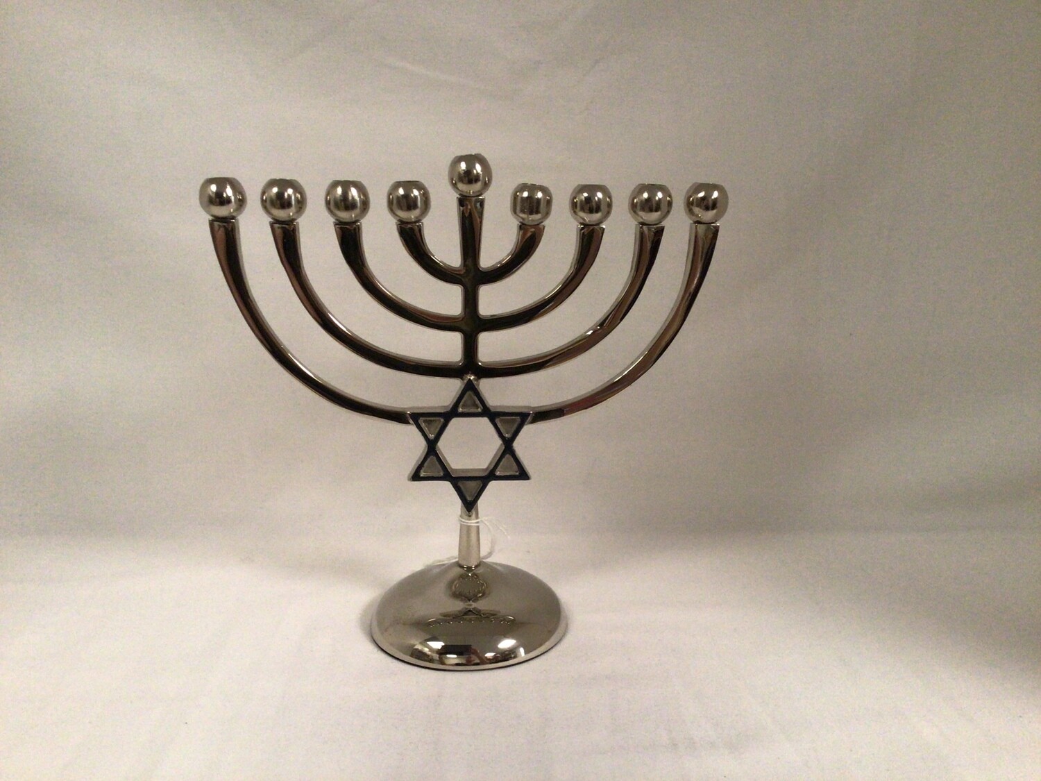 Classic Star of David Menorah with Silver Candleholders