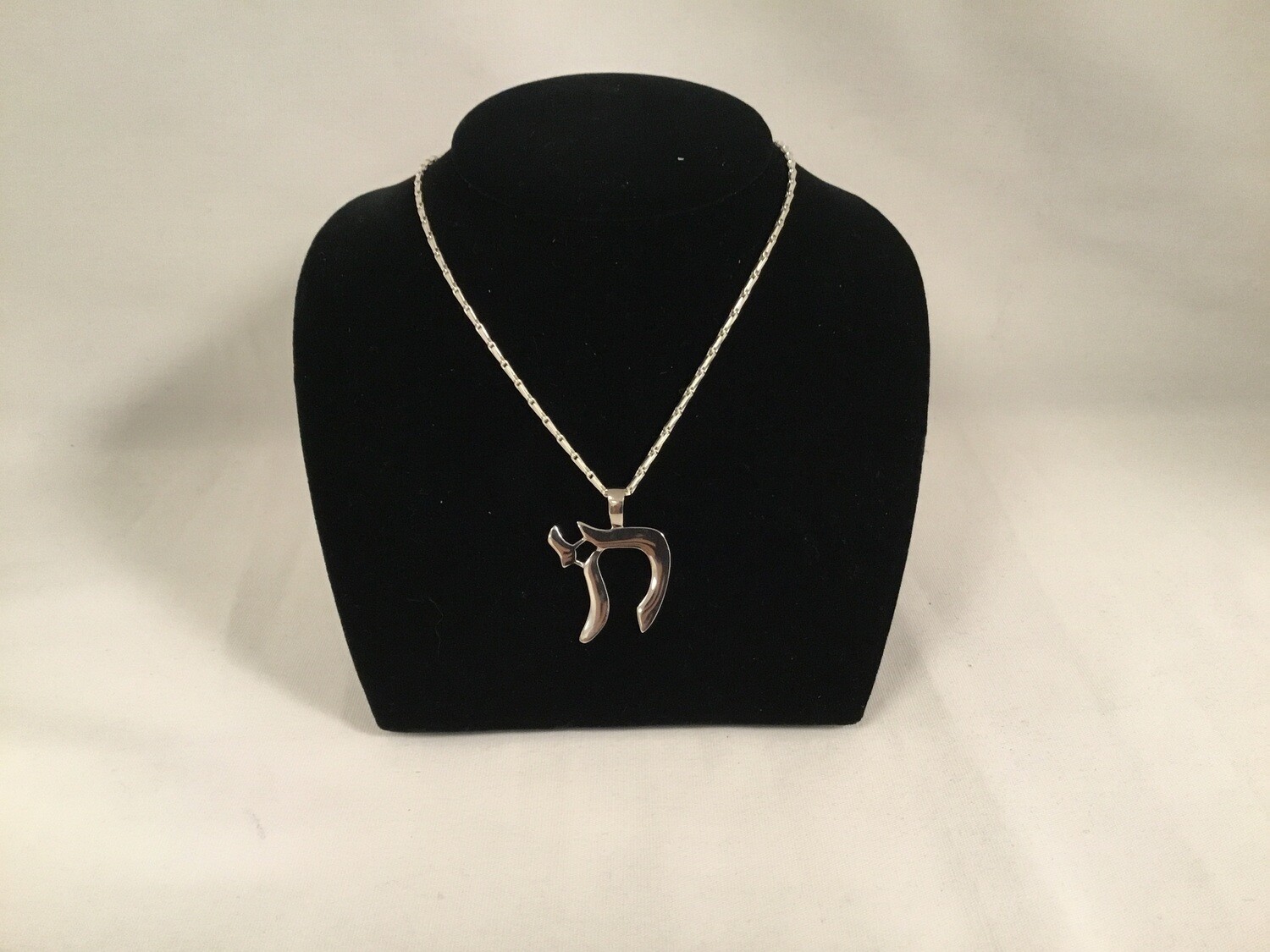 Large Chai Necklace - 24&#39; silver chain