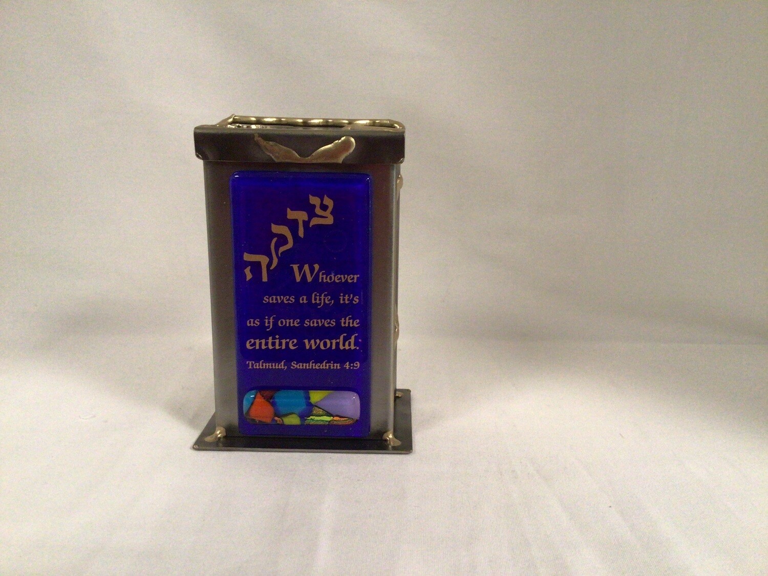 Tzedakah Box - Save a Life Blue