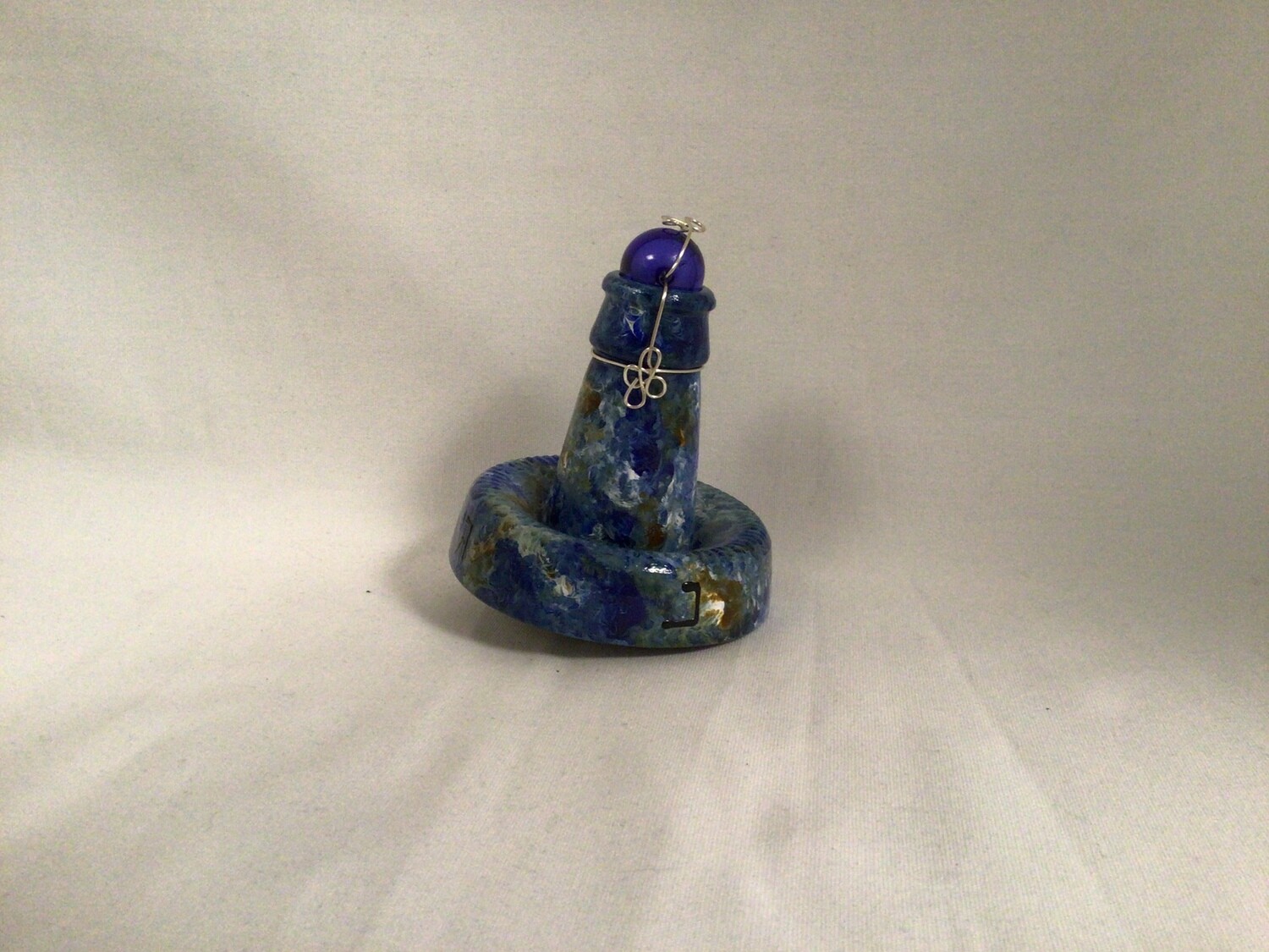 Blue &amp; Green Glass Dreidel