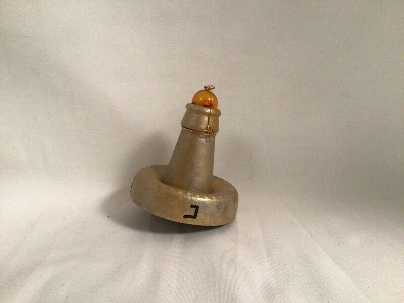 Elegant Gold Glass Dreidel