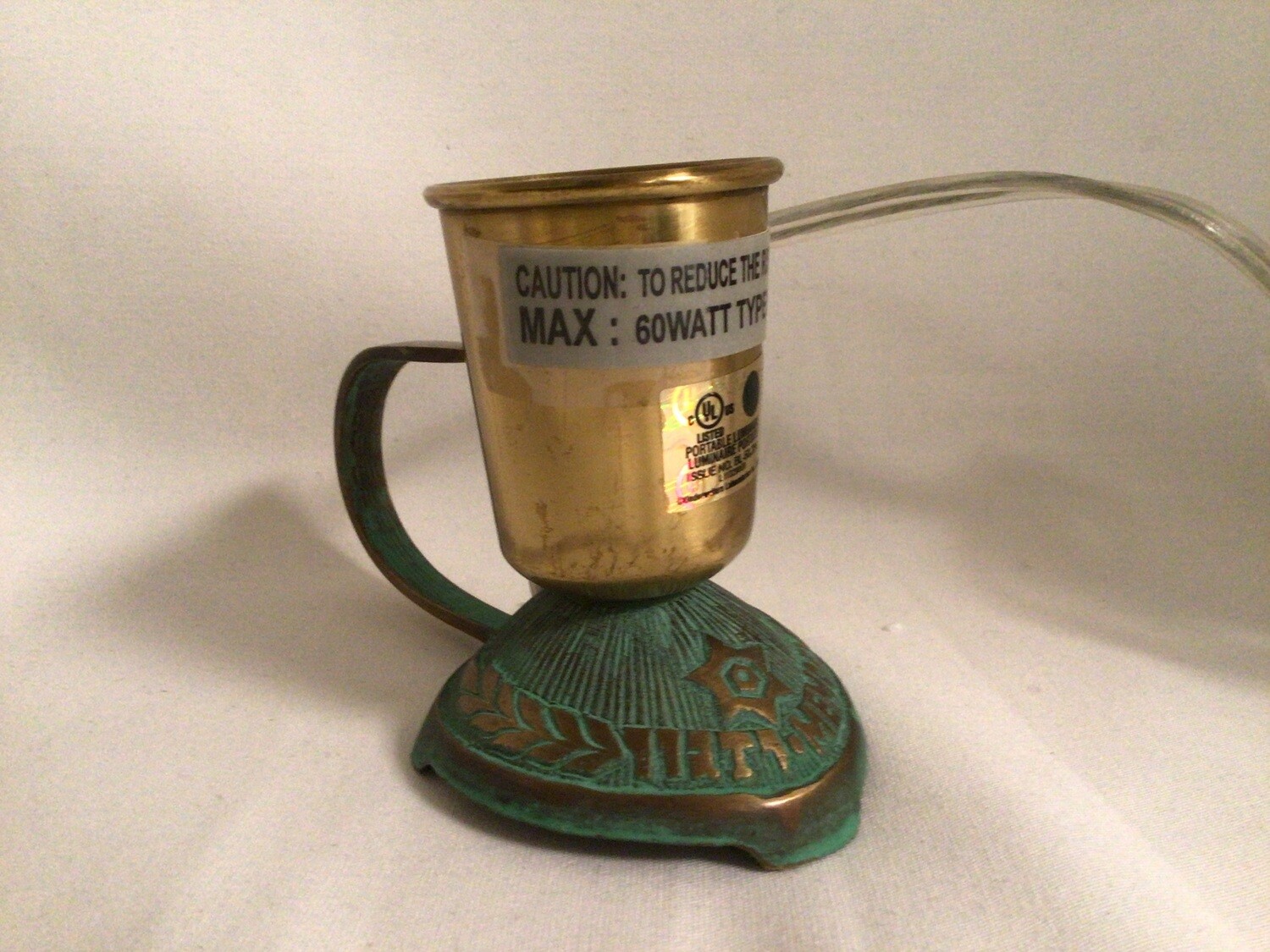 Electric Brass Memorial Candle