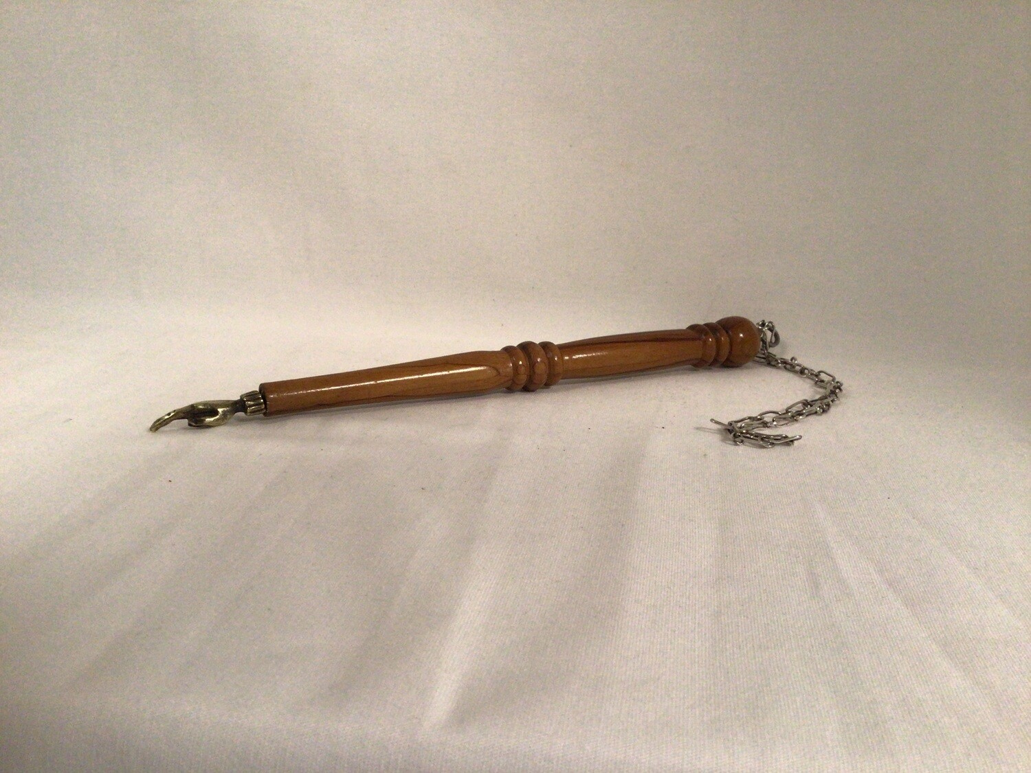 Carved Wooden Yad with Silver chain and Pointer