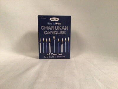 Blue and white Chanukah Candles