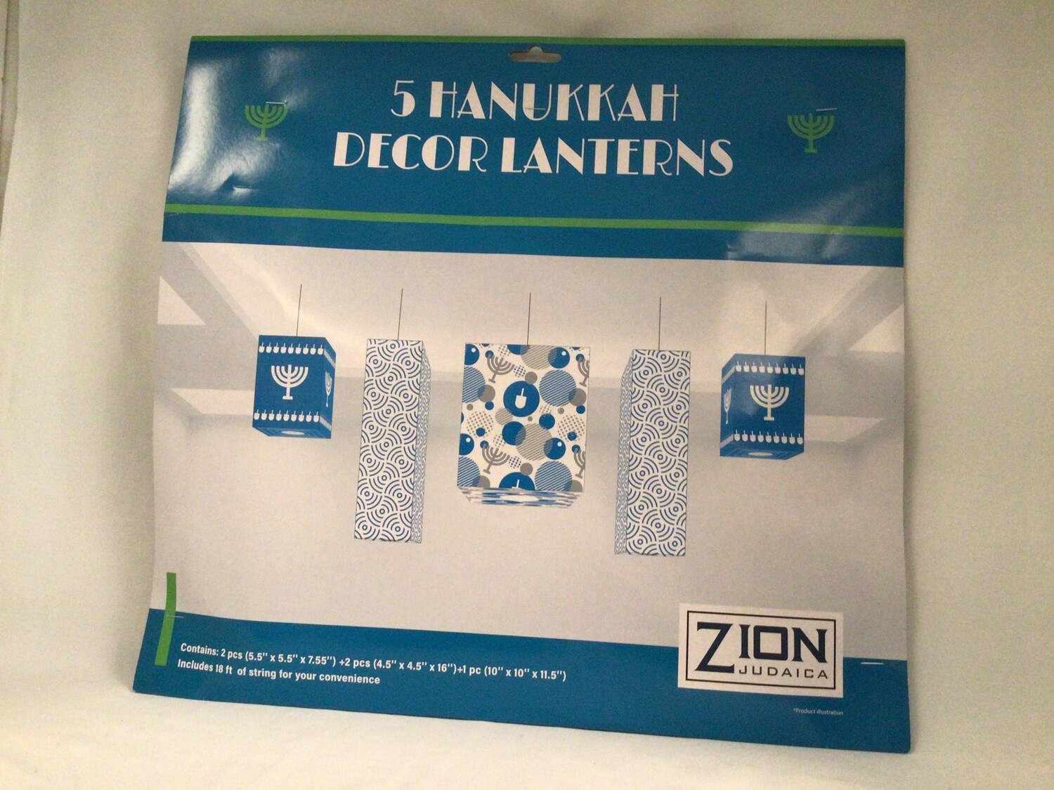 Chanukah Square Lantern Decoration