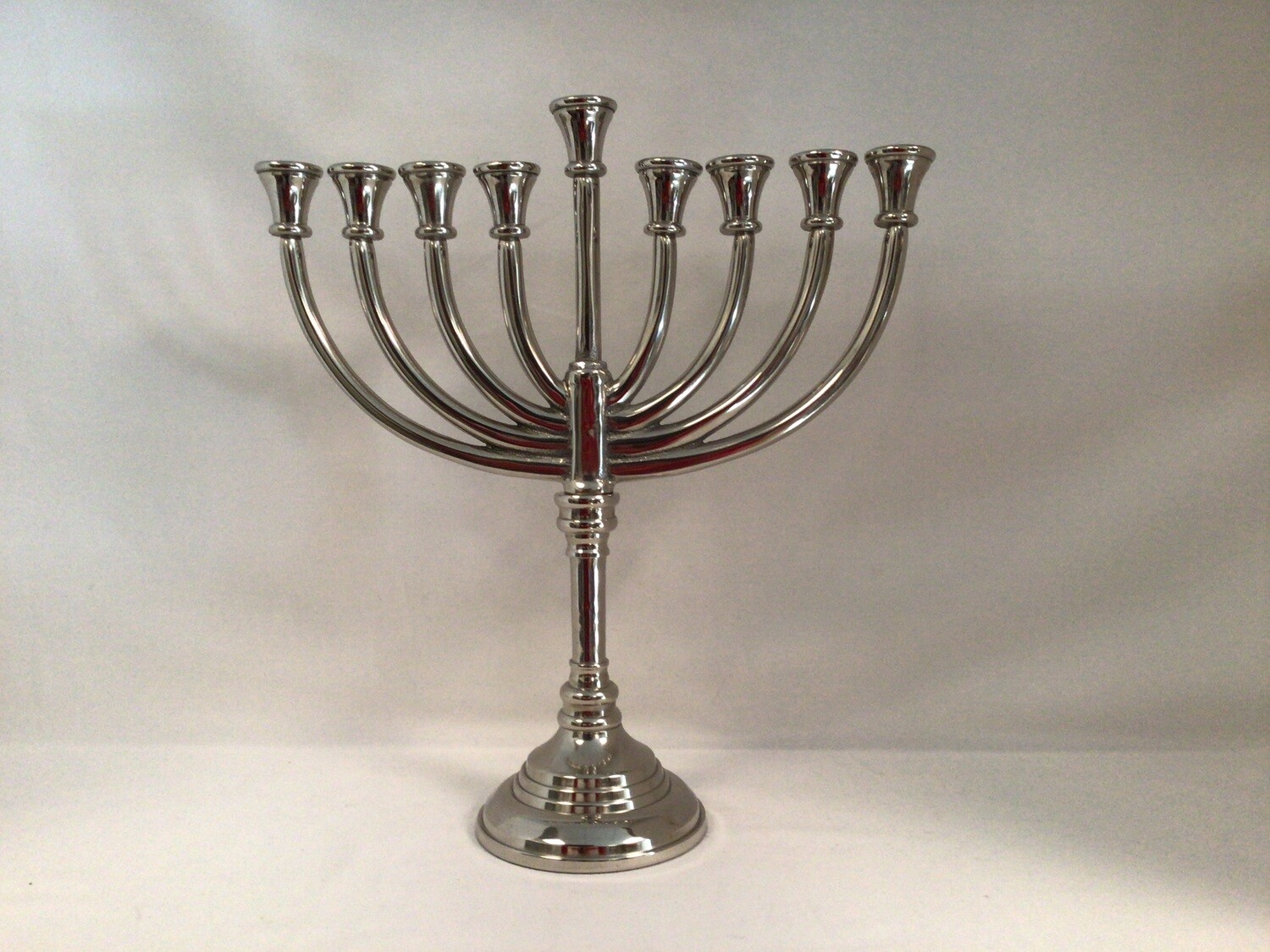 Traditional Nickel Plated Menorah