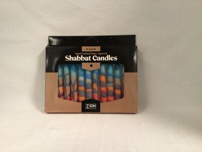 Handcrafted Tapered Shabbat Candles - Dusk Reflection