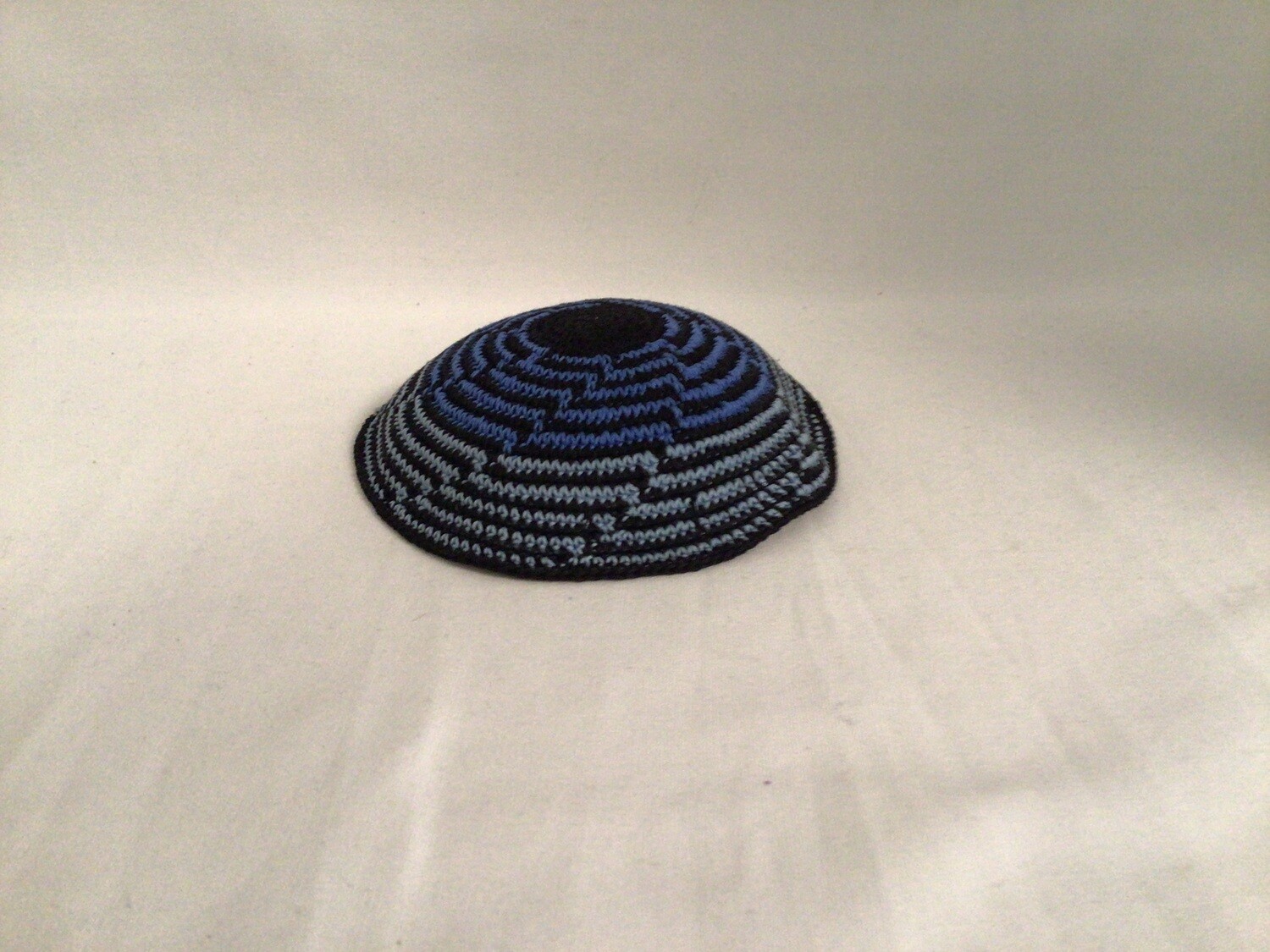 Multi Blue Cascading Knit Kippah