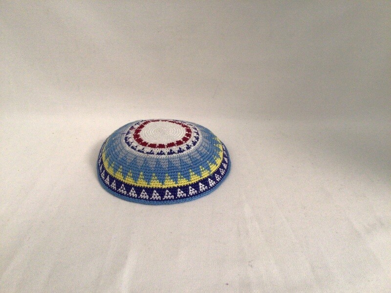 Blue Sunbeam Knitted Kippah Blue Sunbeam Knitted Kippah