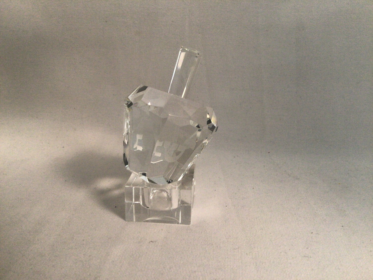 Crystal Dreidel-Diamond Cut Glass 